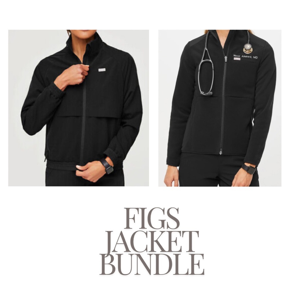 Black Figs Scrub Jacket Bundle